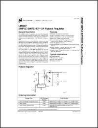 LM2587S-ADJ datasheet: Simple Switcher 5A Flyback Regulator LM2587S-ADJ