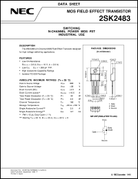 2SK2483 datasheet: Nch power MOSFET MP-45F 900V/3.5A 2SK2483