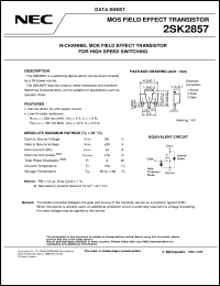 2SK2857 datasheet: Small-signal MOSFET 60V/4A actuator drive 2SK2857