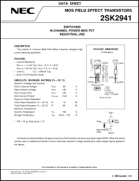 2SK2941-ZJ-E1(JM) datasheet: Low voltage 4V drive power MOSFET 2SK2941-ZJ-E1(JM)