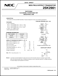 2SK2981-T1 datasheet: Power MOSFET 2SK2981-T1