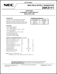 2SK3111 datasheet: MOS FET 2SK3111