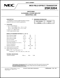 2SK3204 datasheet: Nch power MOS FET 2SK3204