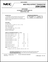 2SK3298 datasheet: Power MOS FET 2SK3298