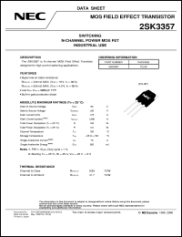 2SK3357 datasheet: Nch power MOS FET 2SK3357