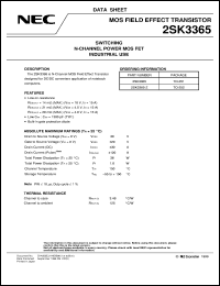 2SK3365 datasheet: N-channel enhancement type Po MOS FET 2SK3365