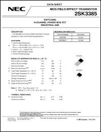 2SK3385 datasheet: Nch power MOS FET 2SK3385