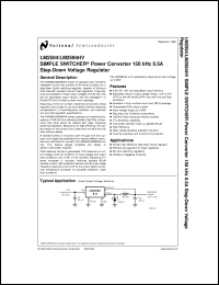 LM2594M-3.3 datasheet: SIMPLE SWITCHER Power Converter 150 KHz 0.5A Step-Down Voltage Regulator LM2594M-3.3