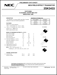 2SK3433-Z datasheet: Nch power MOS FET 2SK3433-Z