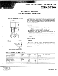 2SK679A/JM datasheet: MOS type field effect transistor 2SK679A/JM