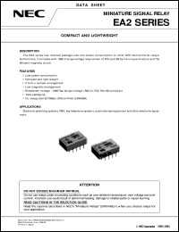 EA2-12T datasheet: Open and shut a circuit for small signal. EA2-12T