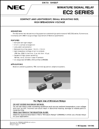 EC2-24 datasheet: Open and shut a circuit for small signal. EC2-24