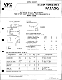 FA1A3Q-T2B datasheet: Compound transistor FA1A3Q-T2B