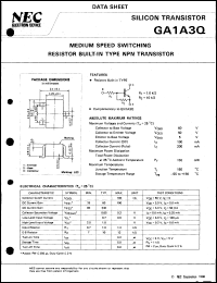 GA1A3Q-T2 datasheet: Hybrid transistor GA1A3Q-T2