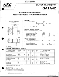 GA1A4Z-T2 datasheet: Hybrid transistor GA1A4Z-T2