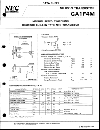 GA1F4M-T2 datasheet: Hybrid transistor GA1F4M-T2