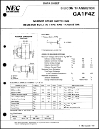 GA1F4Z datasheet: Hybrid transistor GA1F4Z