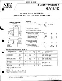 GA1L4Z-T1 datasheet: Hybrid transistor GA1L4Z-T1