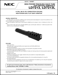 LD7213L datasheet: Traveling Wave Tube In Ku-Band LD7213L