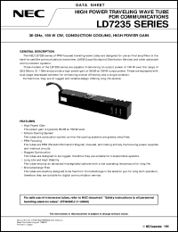 LD7235XXX datasheet: Ka-Band, 120W/150W TWT for Satellite Ground Terminals LD7235XXX