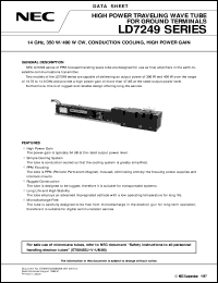 LD7249 datasheet: High Power Traveling Wave Tube In Ku-Band LD7249