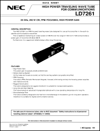 LD7261 datasheet: 18.6-21.7GHz, 250W TWT for power testing of spaceborne equipment LD7261