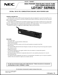 LD7267 datasheet: Ka-band, 80W/100W TWT for Satellite Ground Terminals LD7267