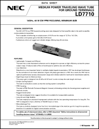 LD7710 datasheet: Medium Power Traveling Wave Tube in C-Band LD7710