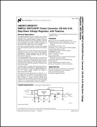 LM2597HVN-3.3 datasheet: SIMPLE SWITCHER Power Converter 150 kHz 0.5A Step-Down Voltage Regulator LM2597HVN-3.3