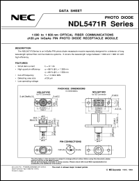 NDL5471RC datasheet: InP/InGaAs PIN PD receptacle type NDL5471RC