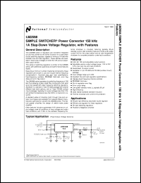 LM2598S-5.0 datasheet: SIMPLE SWITCHER Power Converter 150 KHz 1A Step-Down Voltage Regulator, with Features LM2598S-5.0