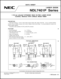 NDL7401PC datasheet: InGaAsP distortion MQW DC PBH laser diode module NDL7401PC