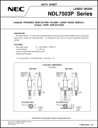 NDL7503PC datasheet: 1310nm pulse drive laser NDL7503PC