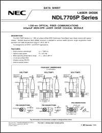 NDL7705P2 datasheet: Light-emitting module for optical communication NDL7705P2