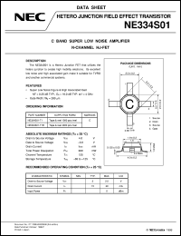 NE334S01-T1 datasheet: N-channel HJ-FET NE334S01-T1