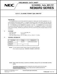 NE961R200 datasheet: Po GaAs FET NE961R200