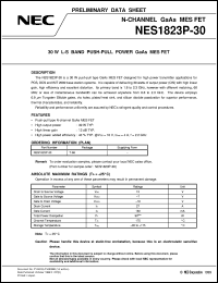 NES1823P-30 datasheet: 30W Po GaAs FET NES1823P-30