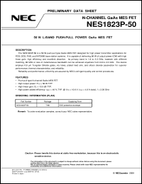 NES1823P-50 datasheet: 50W Po GaAs FET NES1823P-50