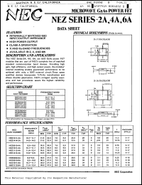 NEZ1414-4A datasheet: 14GHz band high-output amplification NEZ1414-4A