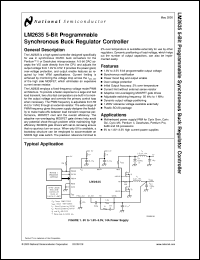 LM2635MX datasheet: 5-Bit Programmable Synchronous Buck Regulator Controller [Not recommended for new designs] LM2635MX