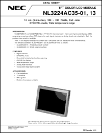 NL3224AC35-01 datasheet: Diagonal 14cm (5.5type) display area color LCD NL3224AC35-01