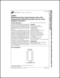 LM2637M datasheet: Motherboard Power Supply Solution with a 5-Bit Programmable Switching Controller  and Two Linear Regulator Controllers LM2637M