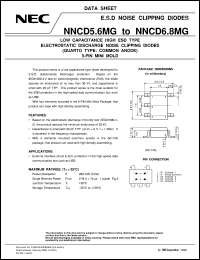 NNCD6.2MG-T1 datasheet: Noise clipping diode for ESD protection NNCD6.2MG-T1
