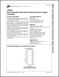 LM2641MTC-ADJ datasheet: Dual Adjustable Step-Down Switching Power Supply Controller LM2641MTC-ADJ