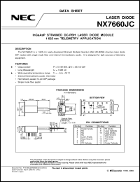 NX7660JC-BA datasheet: InGaAsP strained MQW DC-PBH laser diode module NX7660JC-BA