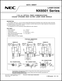 NX8501AC datasheet: Laser diode module for optical communication NX8501AC