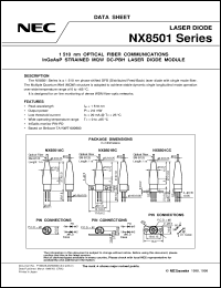 NX8501AC-BA datasheet: Laser diode module for optical communication NX8501AC-BA
