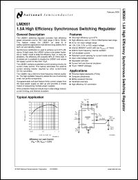 LM2651MTC-3.3 datasheet: 1.5A High Efficiency Switching Regulator LM2651MTC-3.3