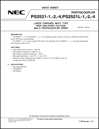 PS2521 datasheet: High current input transistor output photocoupler PS2521