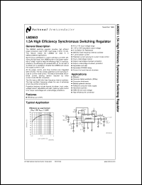 LM2653MTC-ADJ datasheet: 1.5A High Efficiency Synchronous Switching Regulator LM2653MTC-ADJ